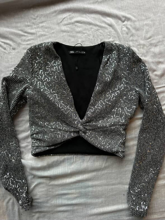 TOP ZARA BRILLO (S/M)